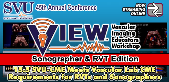 SVU 45: Vascular Imaging Educators Workshop - Sonographer and RVT Edition